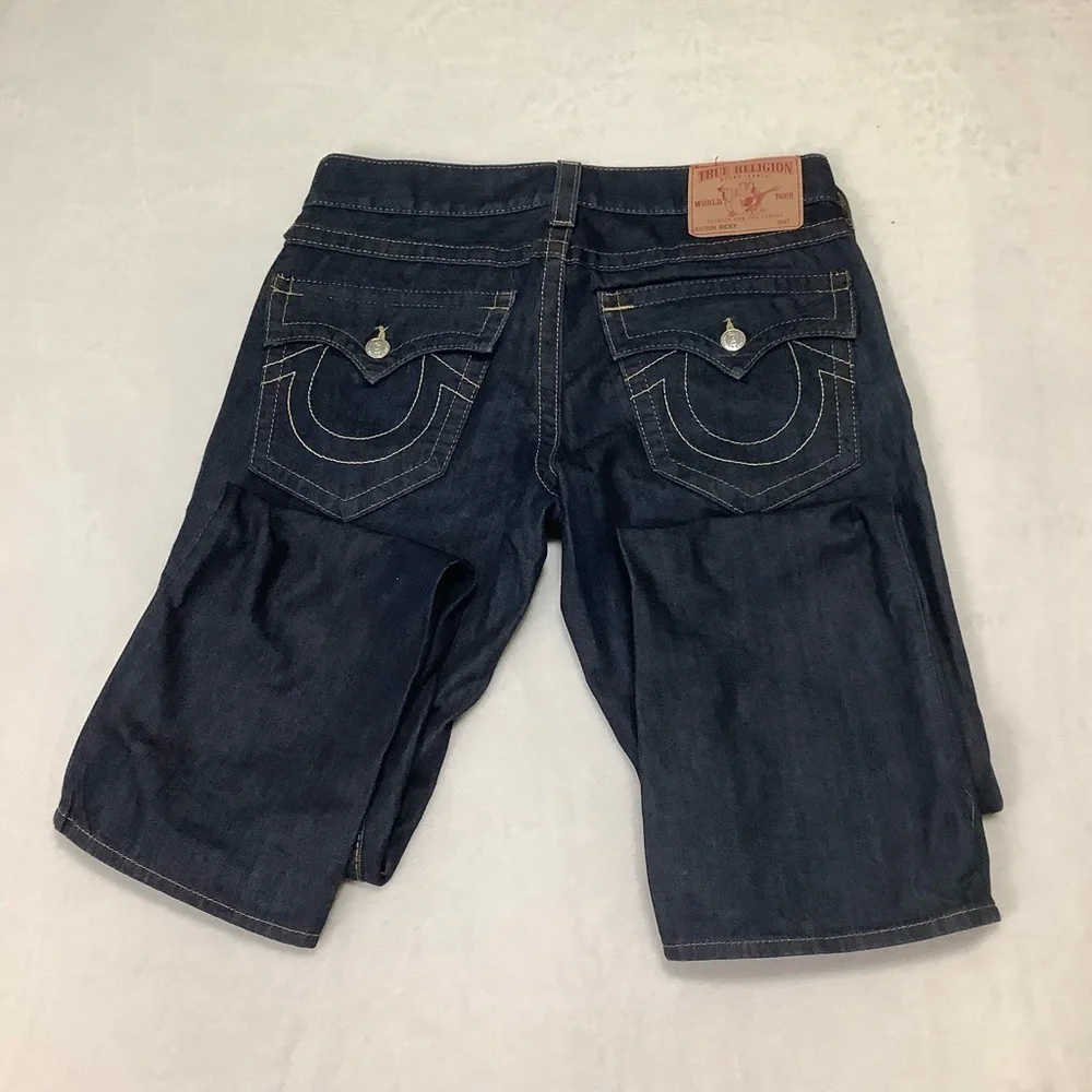 True Religion Men’s Ricky Straight Jeans Dark Wash Size 32 x 34